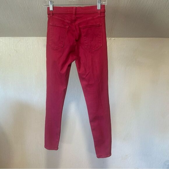 Revolve J Brand Coated Dizzy Pink Alana High Rise Crop Skinny Jeans - Picture 10 of 12